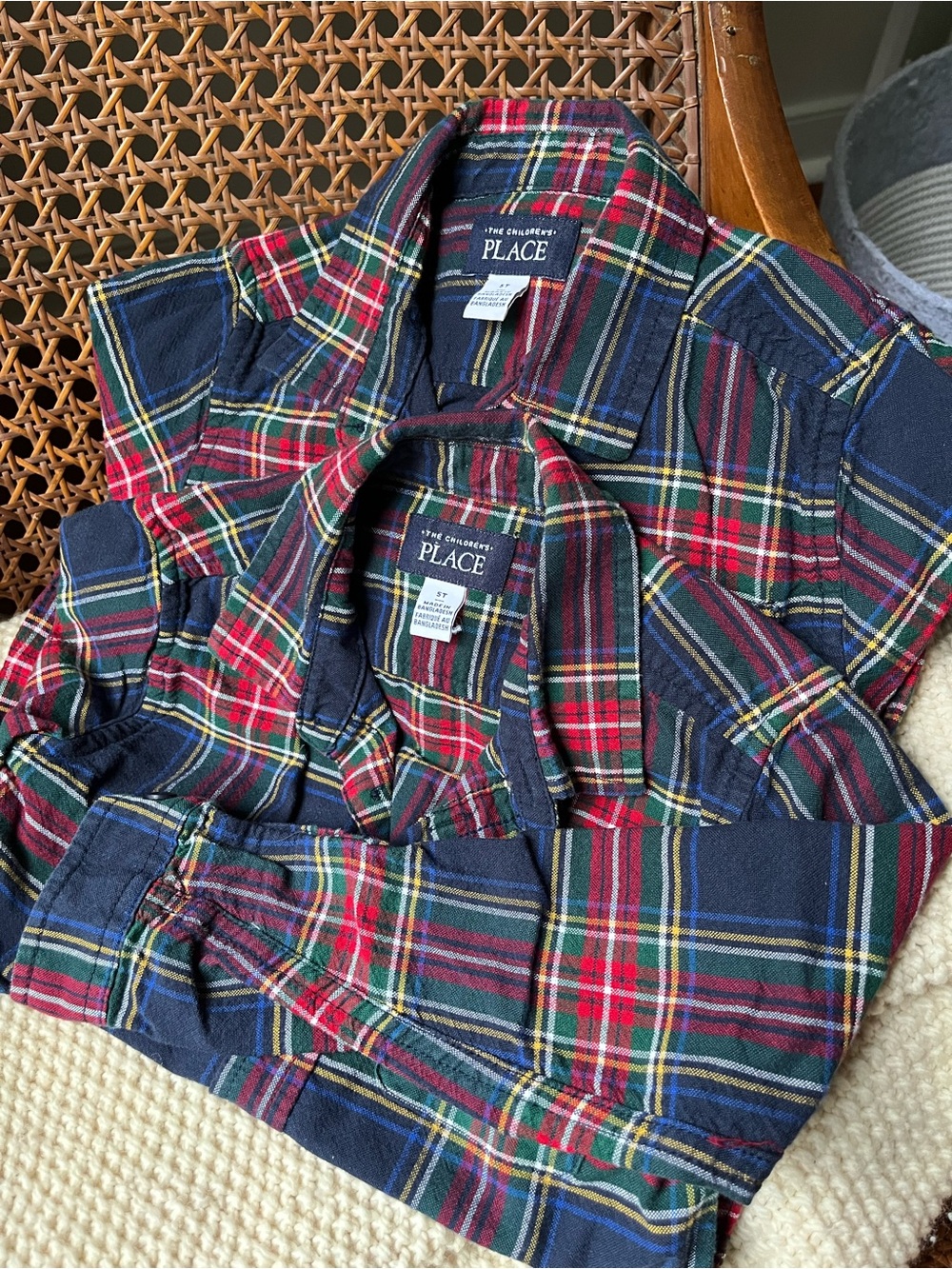 The Children's Place Plaid Button-down Shirts - Set of two - Boys 5T